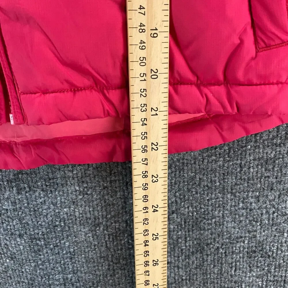 Cabelas Kids Vest Girl L Goose Down Puffer Pink Full Zip Ski Outdoor Winter Snow